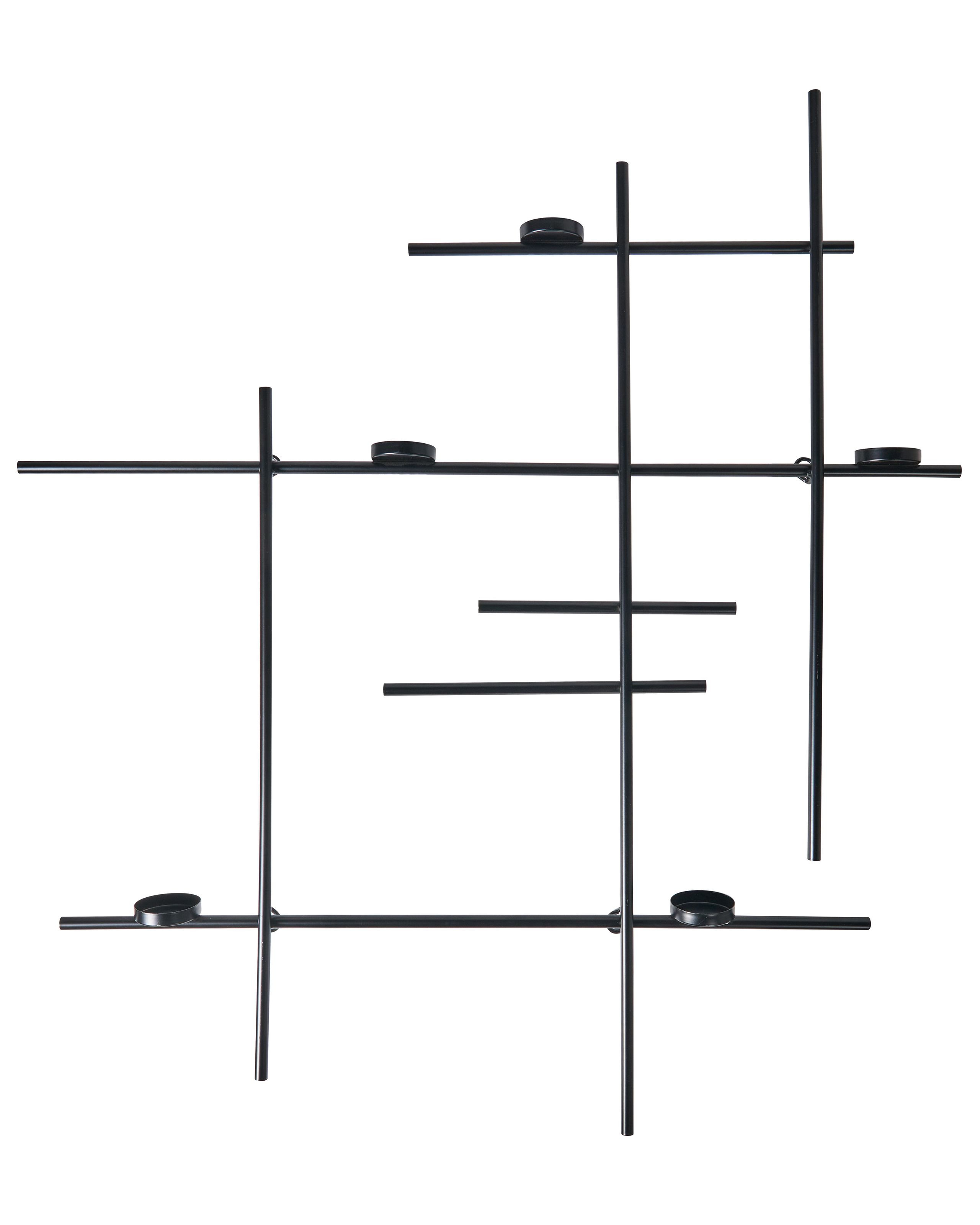 Metalowy świecznik ścienny 60 cm czarny