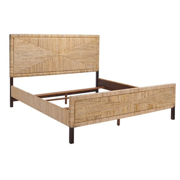 SAFAVIEH Couture Willa Woven Banana Stem Bed
