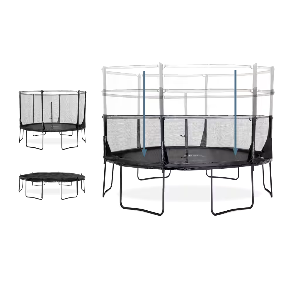 Plum® Space Zone II Telescopic Evolution Springsafe® Trampoline, Safety Enclosure and Cover, 12ft, Ages 5+