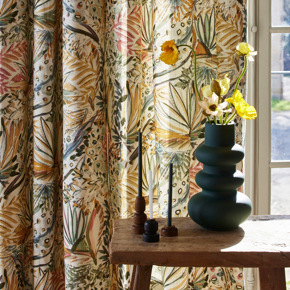 Madura Gordijn Aquarela ivoor en pastel 350x270 cm