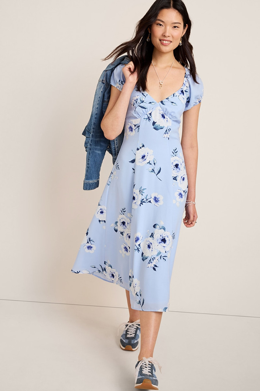 Cathryn Floral Tie Back Midi Dress