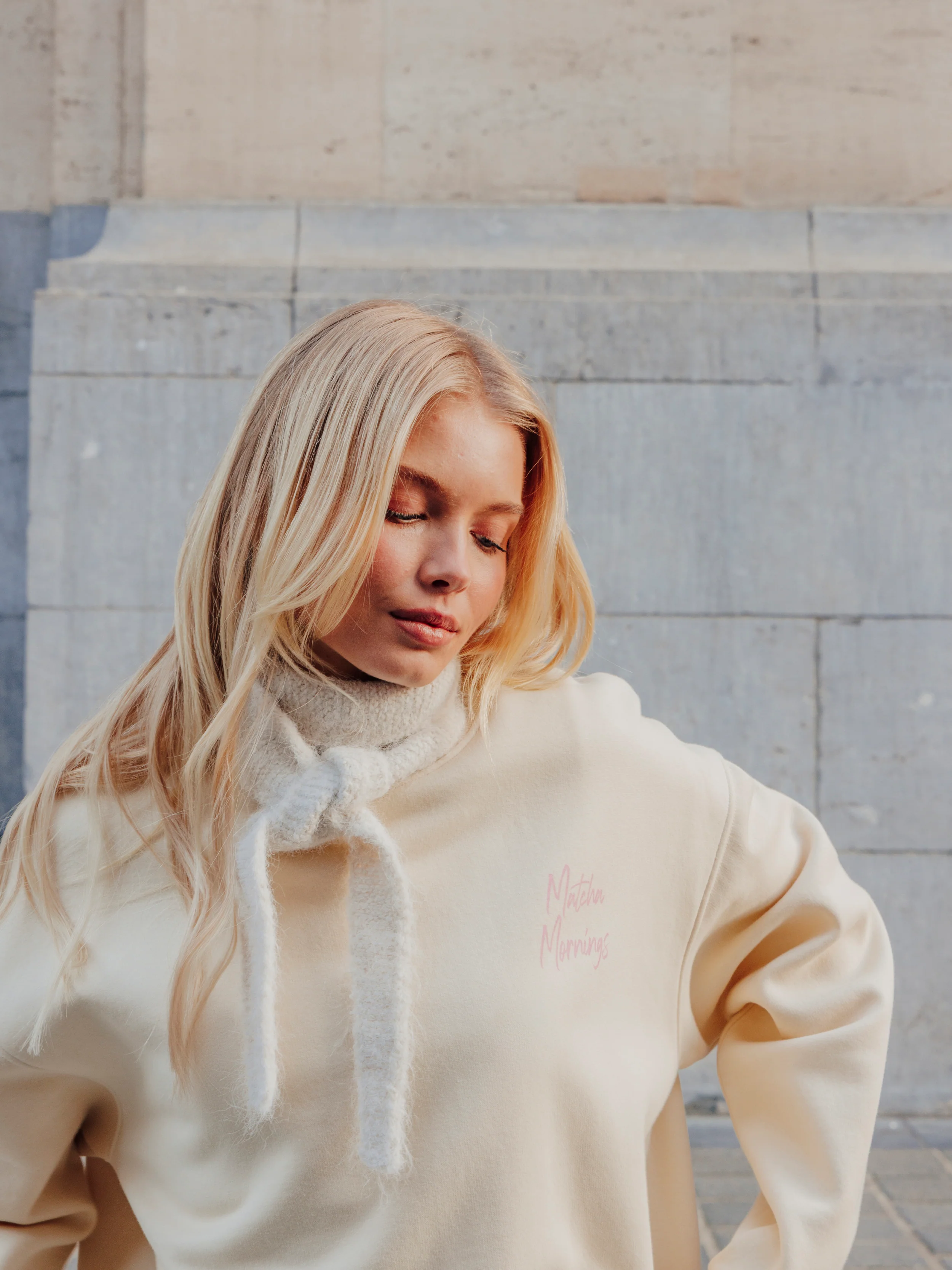 Sweat oversize avec print devant et dos