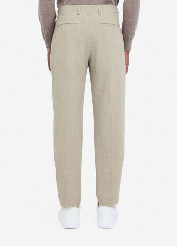 Pantaloni in lana con pinces