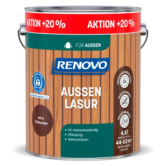 Aussenlasur, seidenglänzend, 4,8 l, palisander