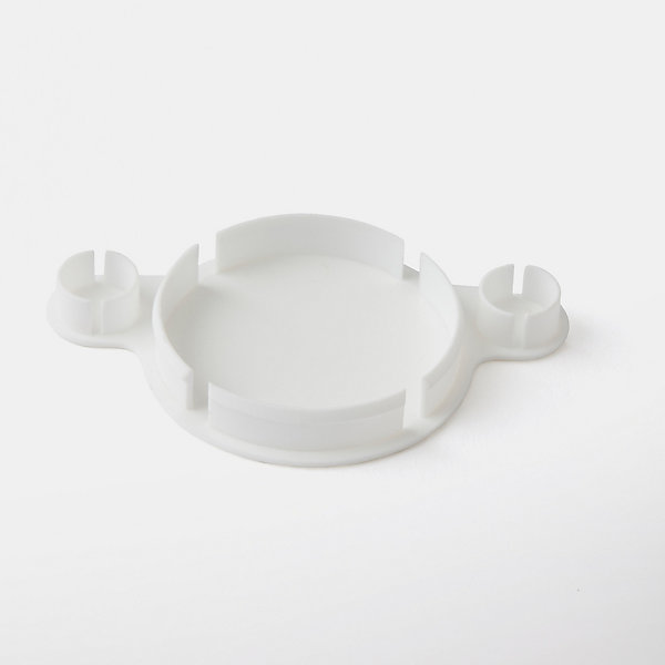 Cache-trou de charnière en plastique GoodHome blanc ø35 mm, 4 pièces