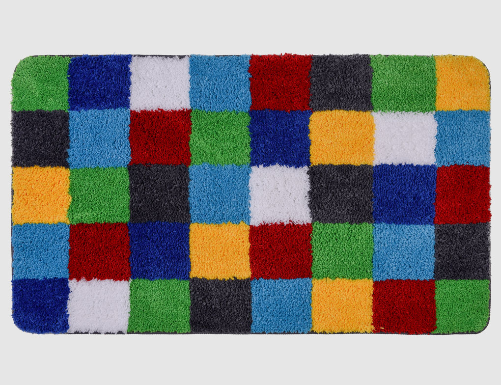 Badteppich Felder Bunt 65x110cm