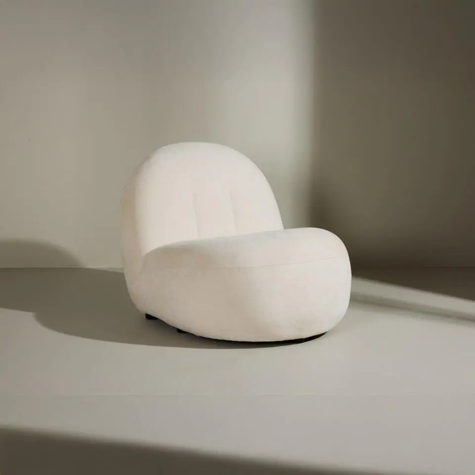 Fauteuil Wit Stof - 65x84x61cm - Omaha