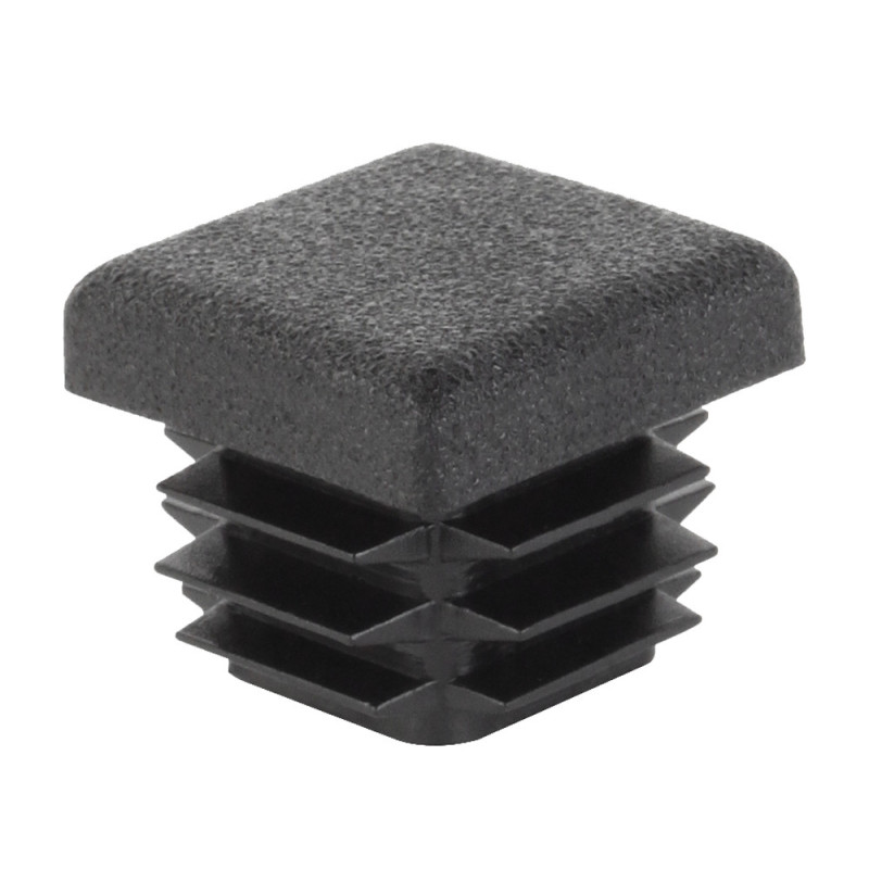 Bouchon en PVC pour tube carré noir 20 x 20 mm 4 pièces ALBERTS