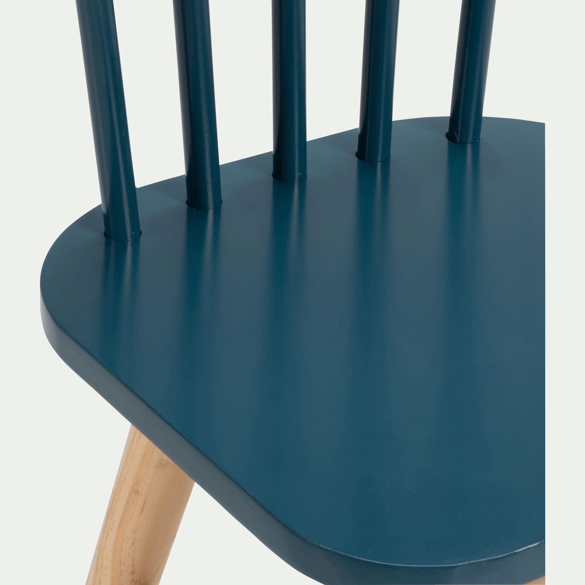 HELGA - Chaise enfant en bois - bleu figuerolles