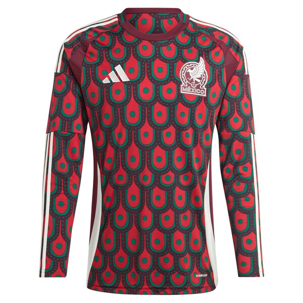 Mexico National Team adidas 2024 Home Replica Long Sleeve Jersey - Burgundy