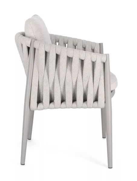 Bolzano Juno Krzesło ogrodowe 63x60 beżowe aluminium