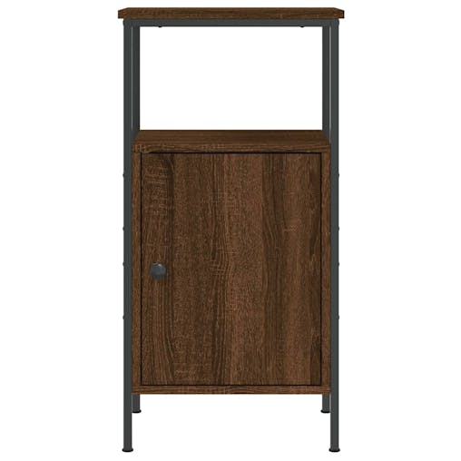 NNEVL Bedside Cabinets 2 pcs Brown Oak 41x31x80 cm Engineered Wood