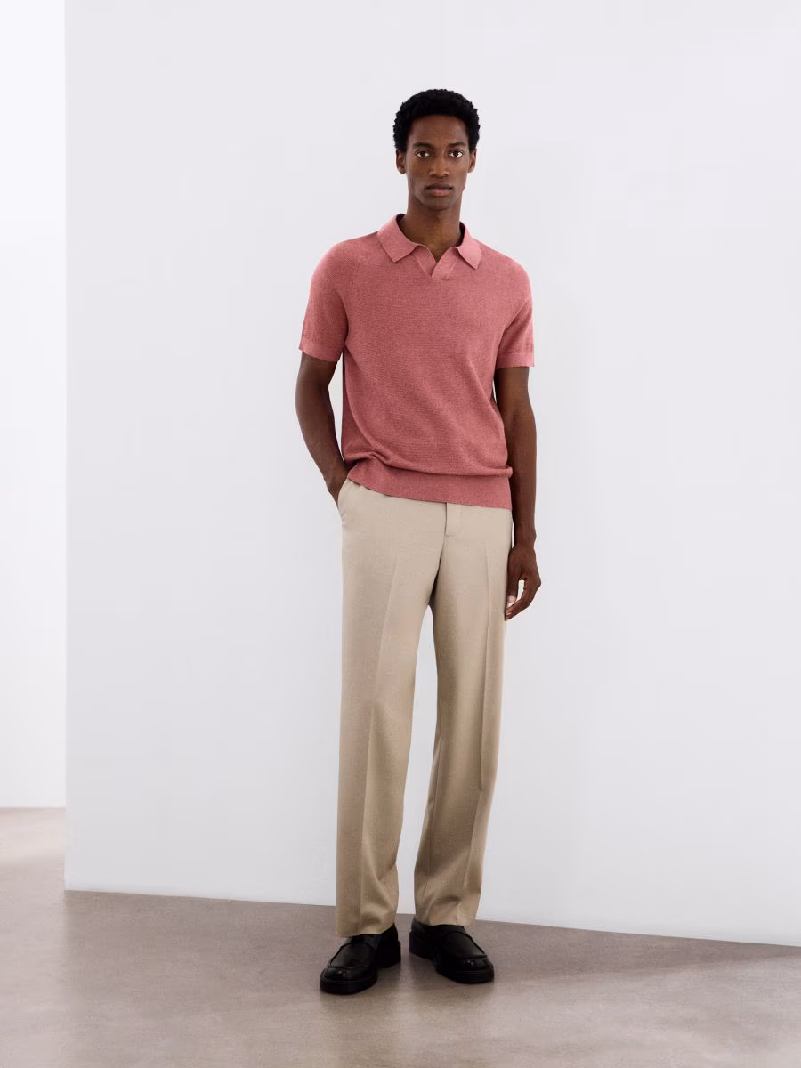 Polo Jumper With Lyocell Blend