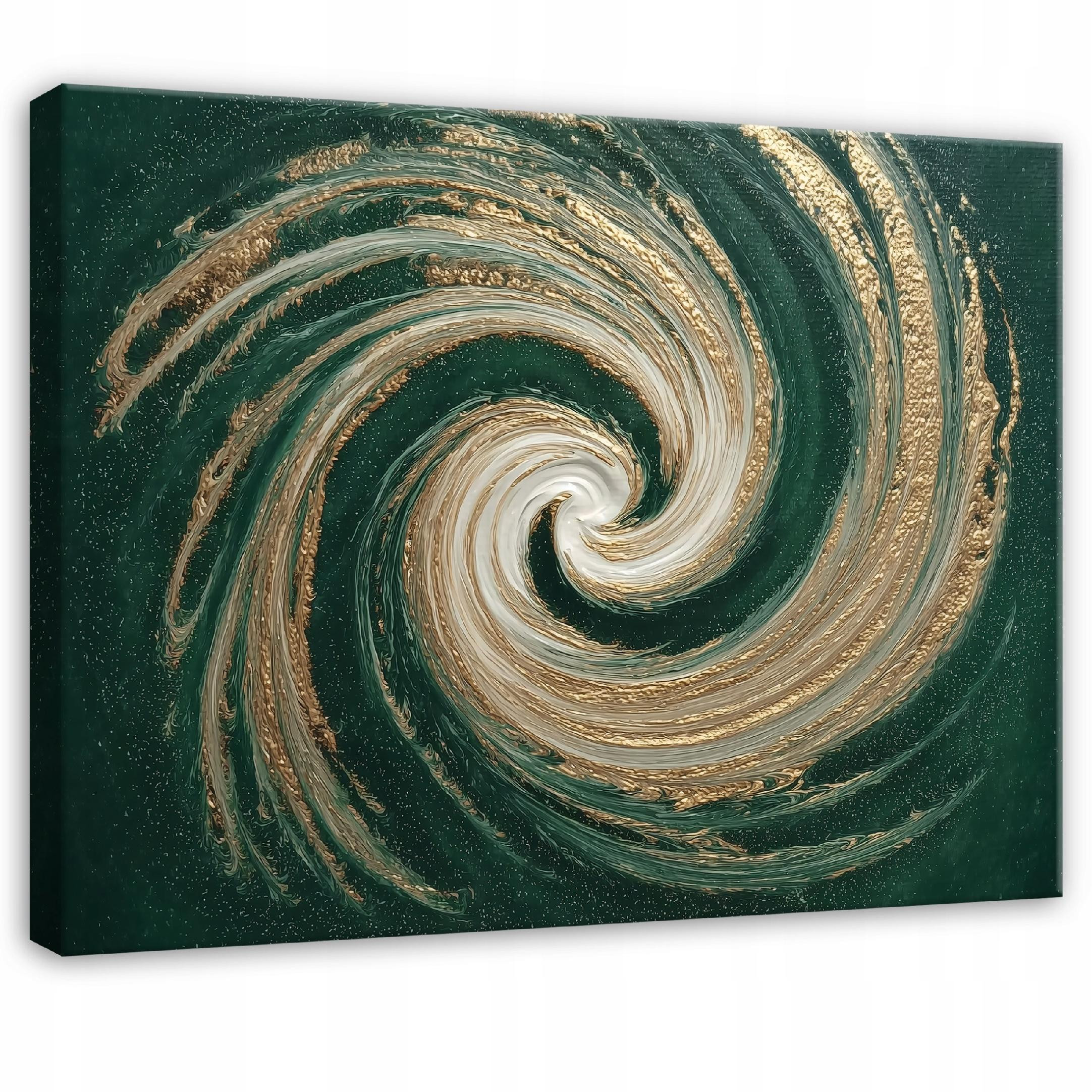 Obraz Abstrakcja Zielony Na Płótnie Do Sypialni Salonu 60x40