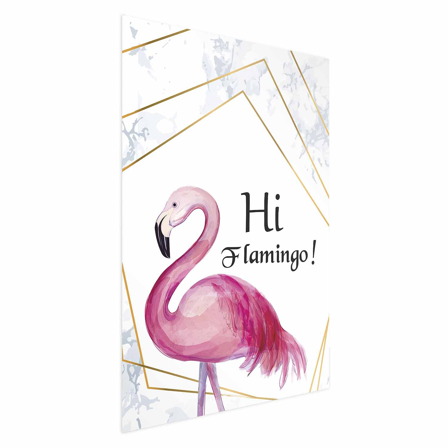Plakat Hi flamingo 21x30 cm