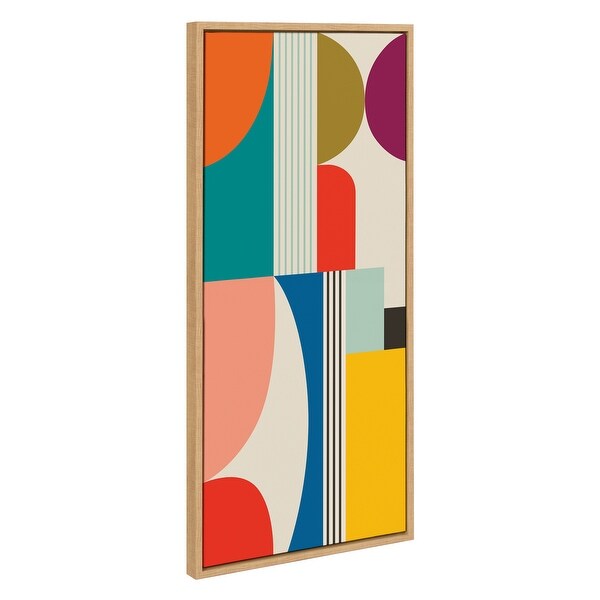 Kate and Laurel Sylvie MCM Pattern Framed Canvas by Rachel Lee