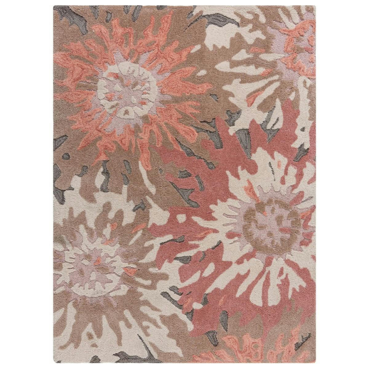 BLOOM - Tapis de salon moderne en Polyester Rose rouge 120x170 cm