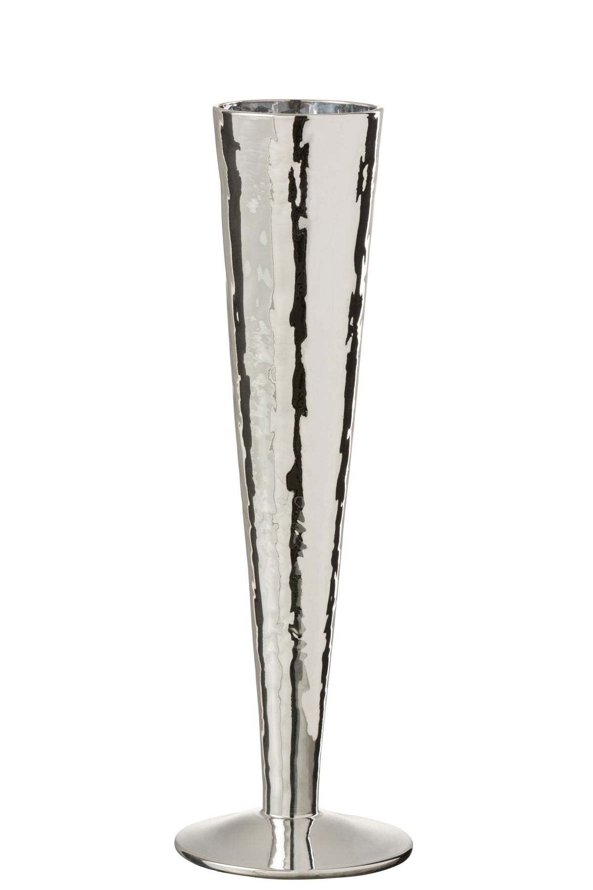 J-Line glas champagne Oneffen - glas - zilver - 4 stuks