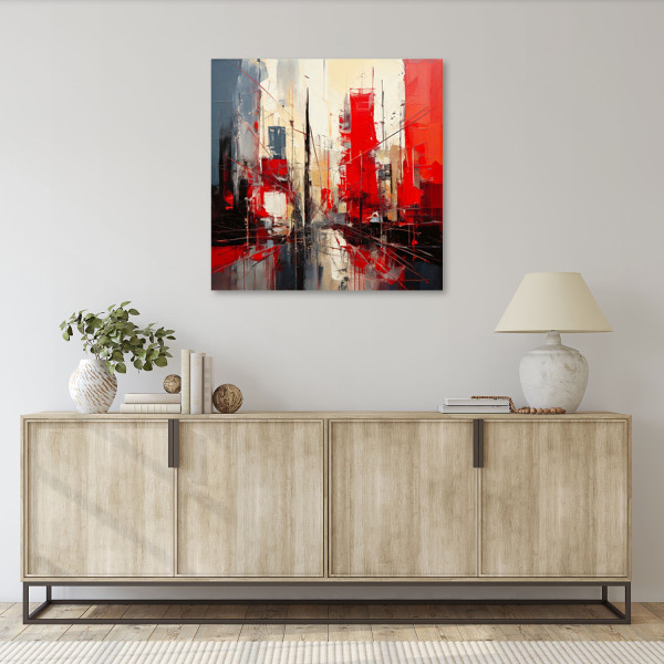 Feeby Obraz do sypialni, Miasto Nowoczesna Abstrakcja Architektura 30x30