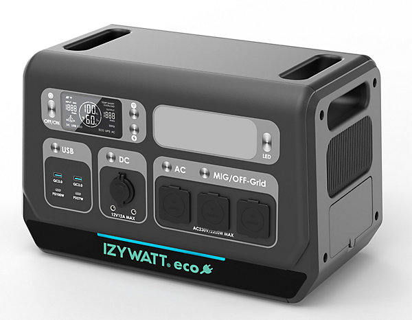 IZYWATT.eco 2048Wh injection réseau   panneau solaire 400W   Izywatt.extra