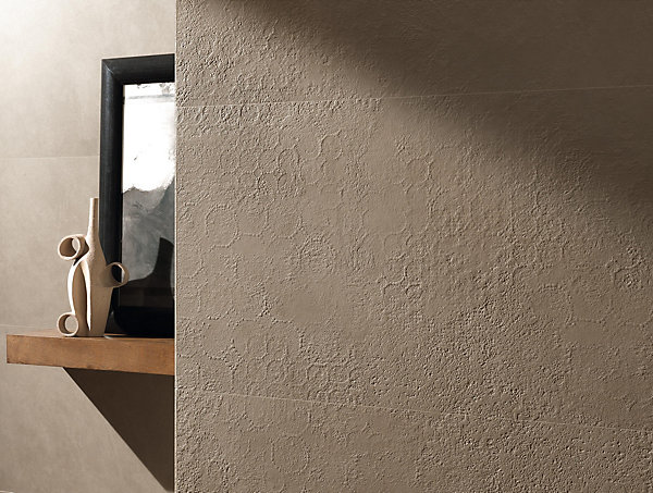 Carrelage effet Béton 3D Brun Sable Moon 120x50x0,85 cm Mat Benzaro - Mur intérieur (vendu par carton de 1,8 m²) - RO'MA CARRELAGE