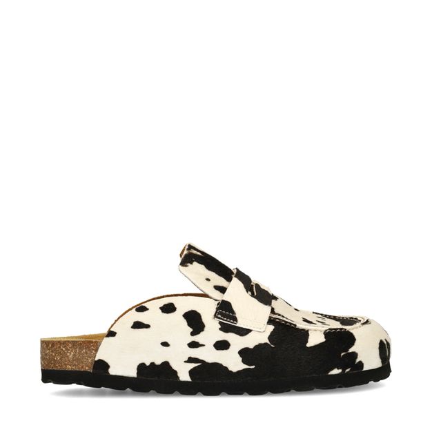 Cow print pony hair instappers