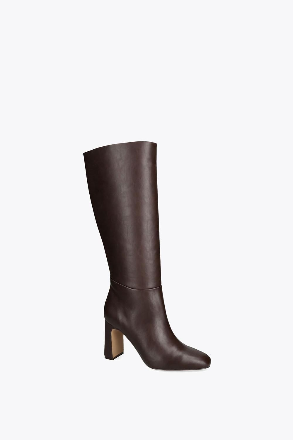 STEVE MADDEN Speedway Dark Brown Leather' Leather Boots