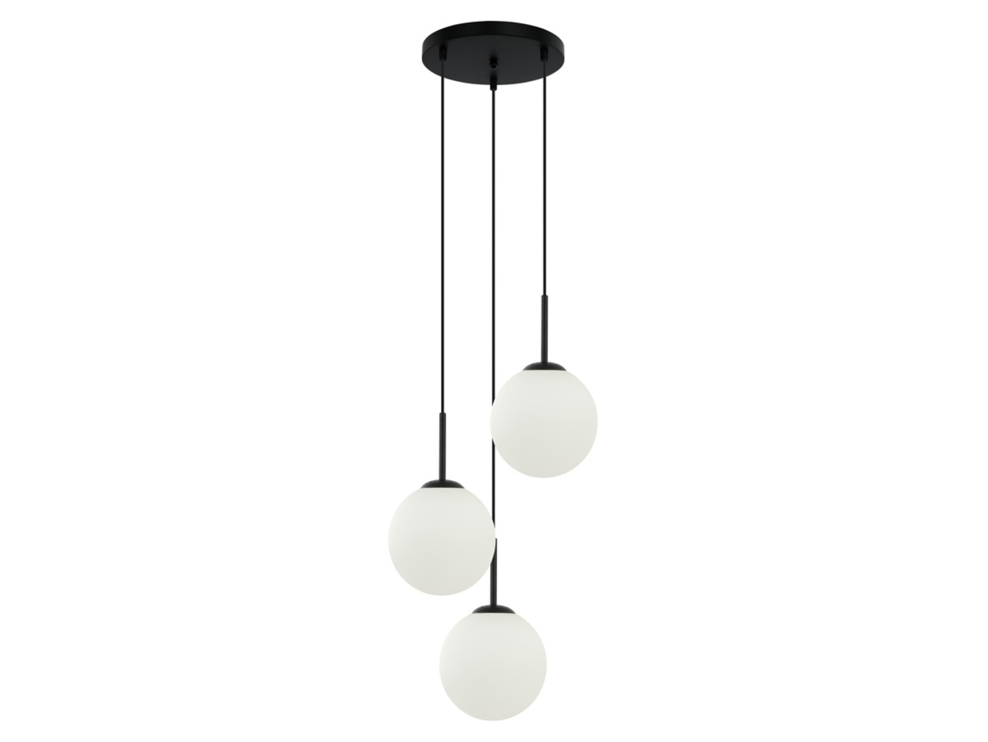 Lampa wisząca Deore 3-punktowa stalowa czarna