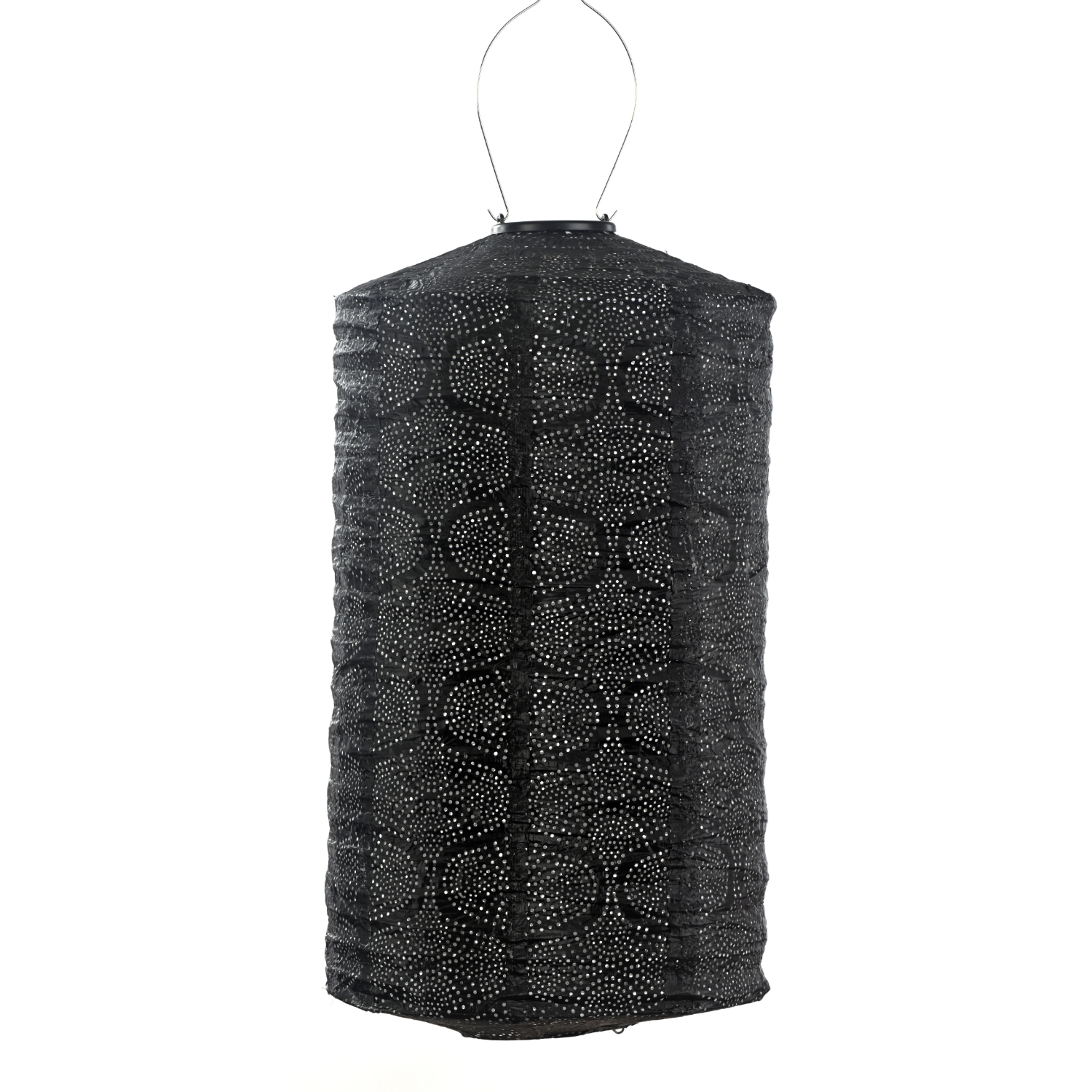 Lumiz solar lampion - tigres cylinder - 18 cm - zwart