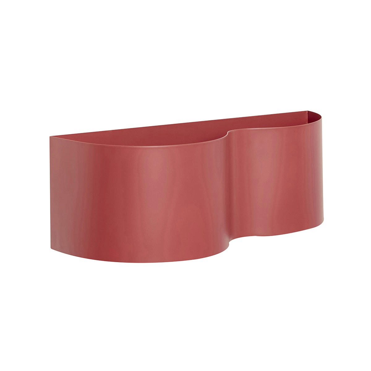 WAVE - Jardinière en métal bordeaux H14