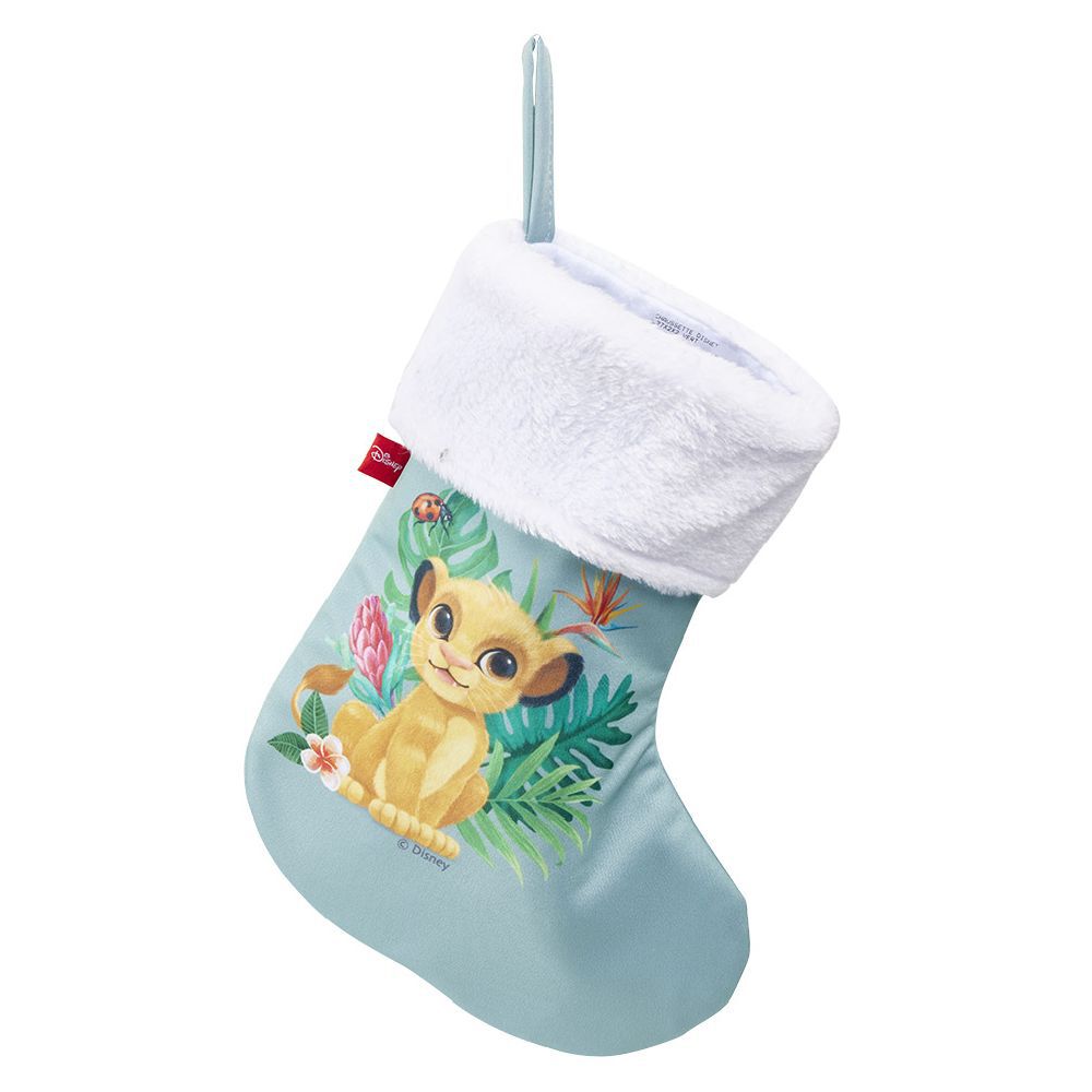 Chaussette de No&euml;l Disney Le Roi Lion Simba à suspendre H27cm