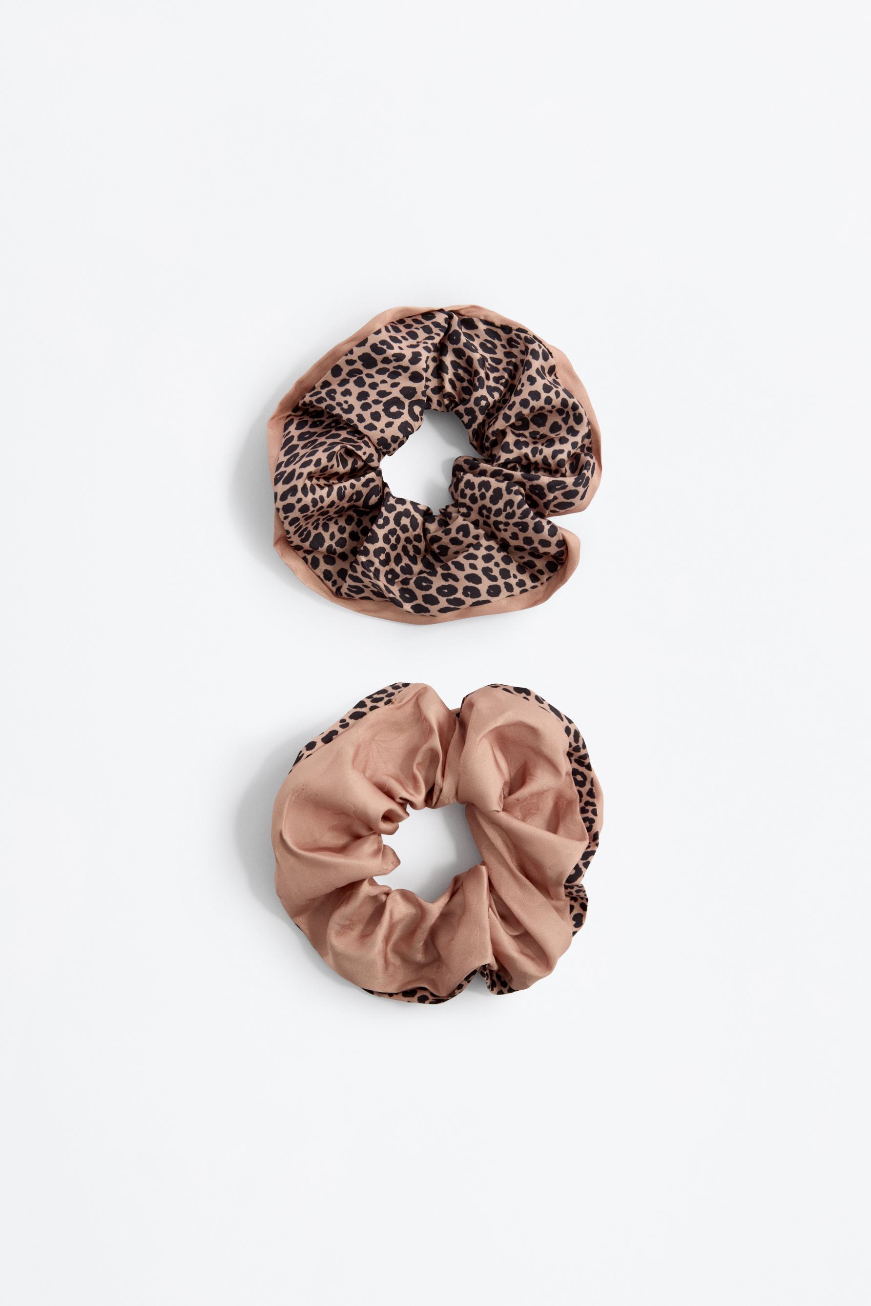 Pack 2 scrunchies XL leopardo