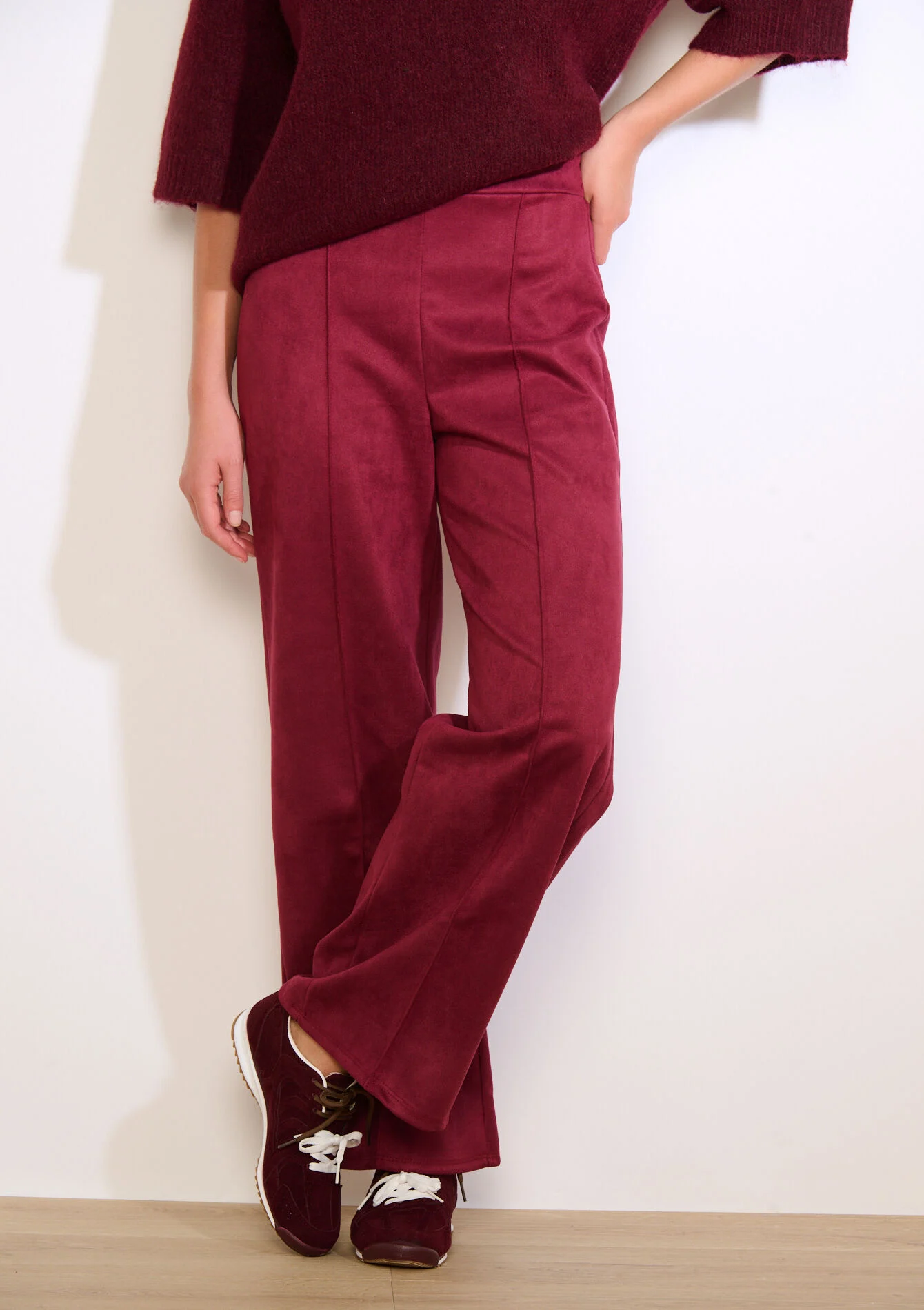 Su&egrave;delook broek met wijde pijp