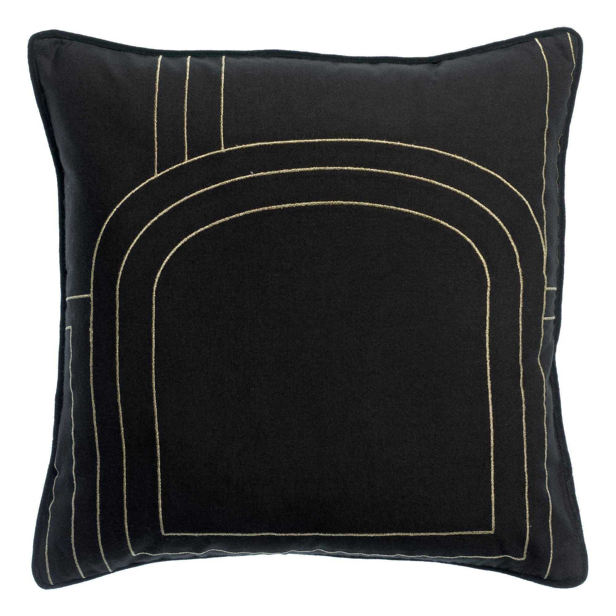 JADEN - Coussin  en coton caviar 45 x 45