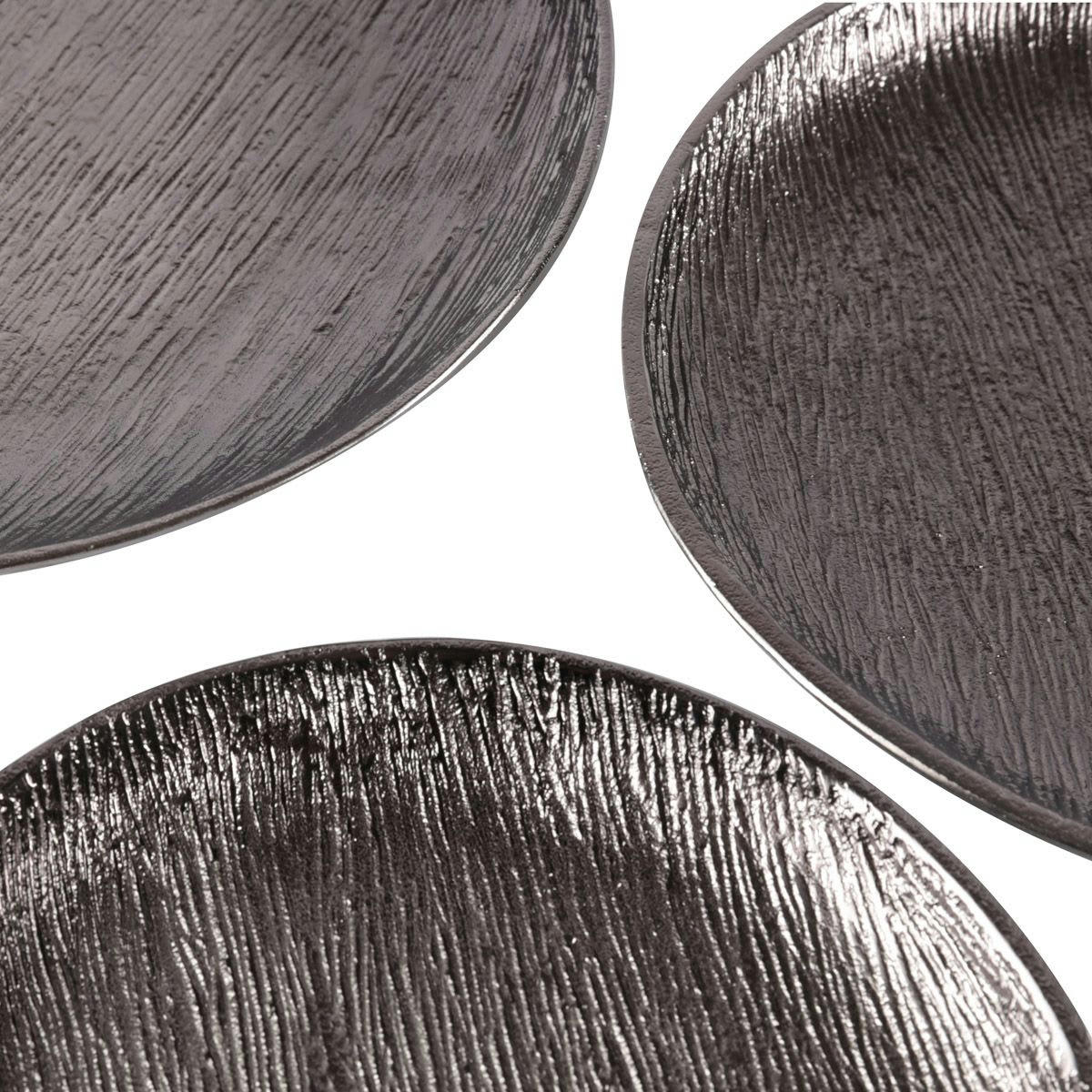 STEEL - Assiette décorative en métal Ø29cm noire