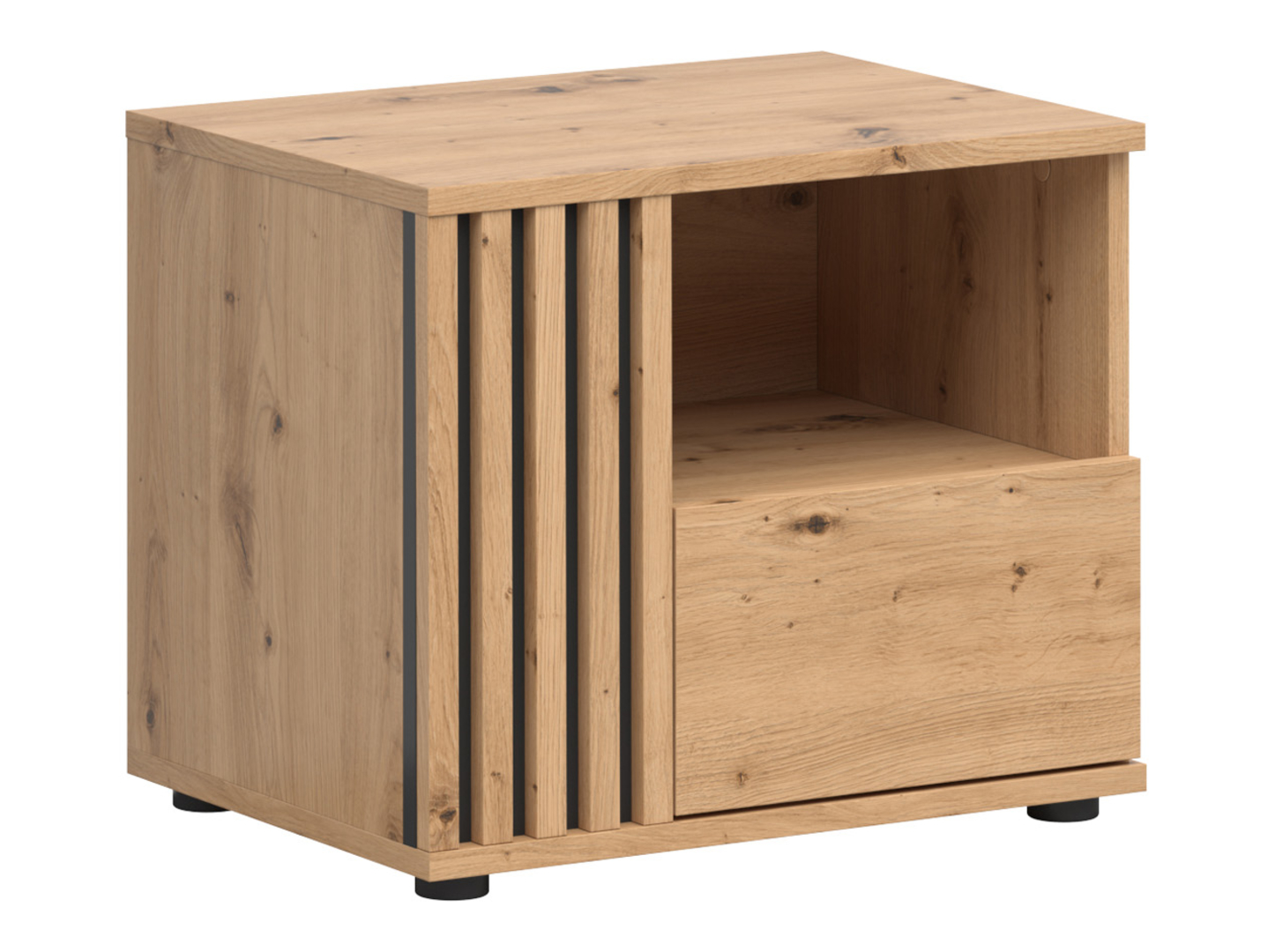 Szafka nocna Vabres 55 cm lewostronna z szufladą dąb artisan lamele