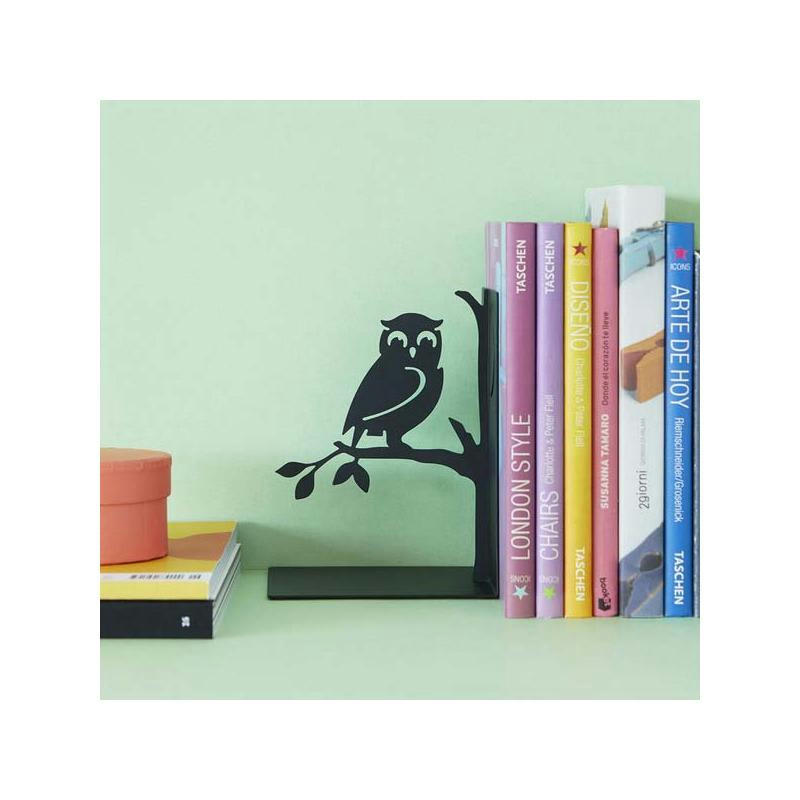 - Serre-livres en métal noir animaux oiseau