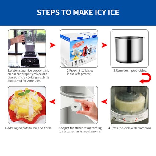SOGA Commercial Ice Shaver 2x 350W - Automatic Snow Cone & Ice Crusher