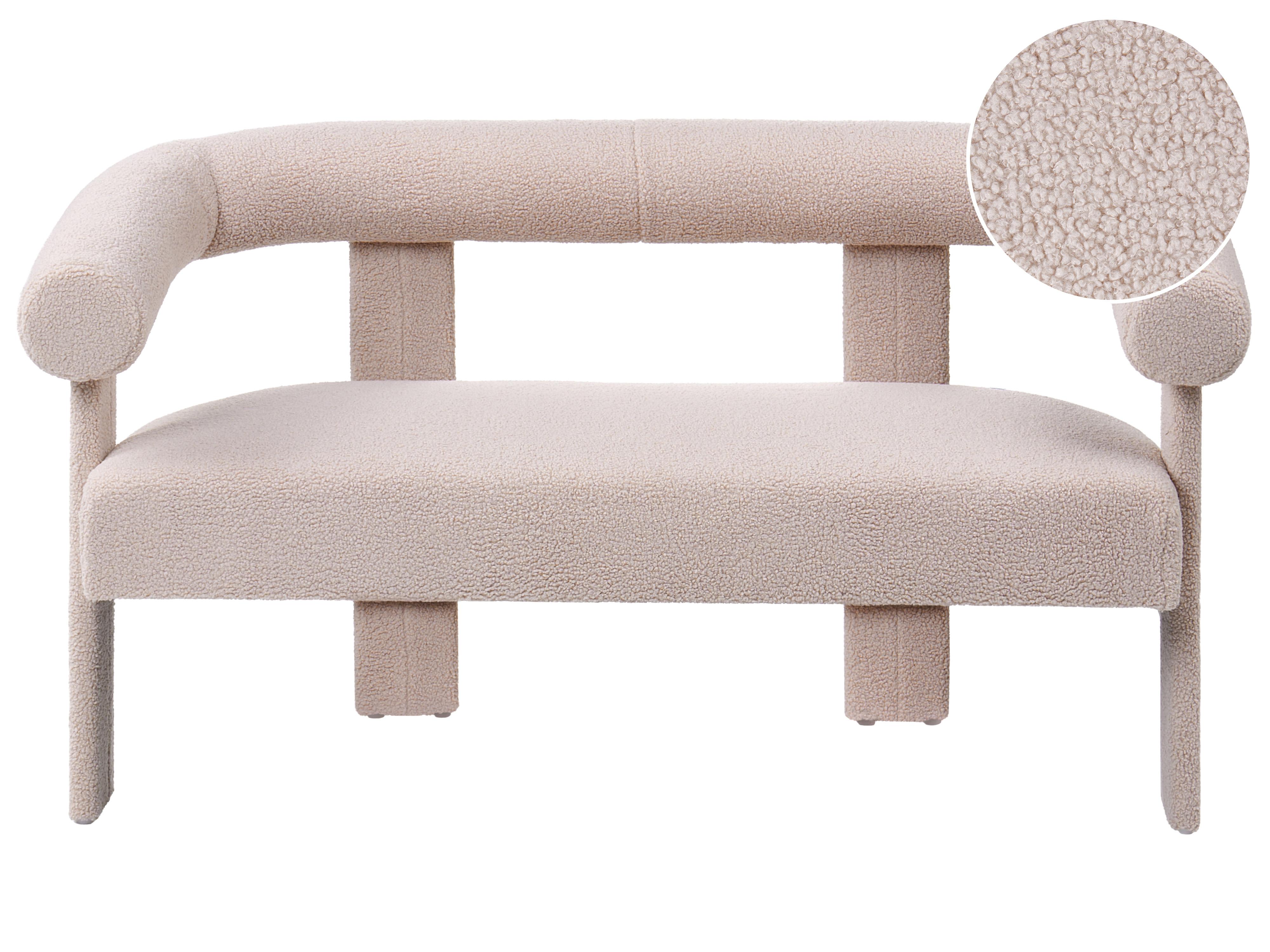 Sofa 2 Seater ILBRO Boucle Light Beige