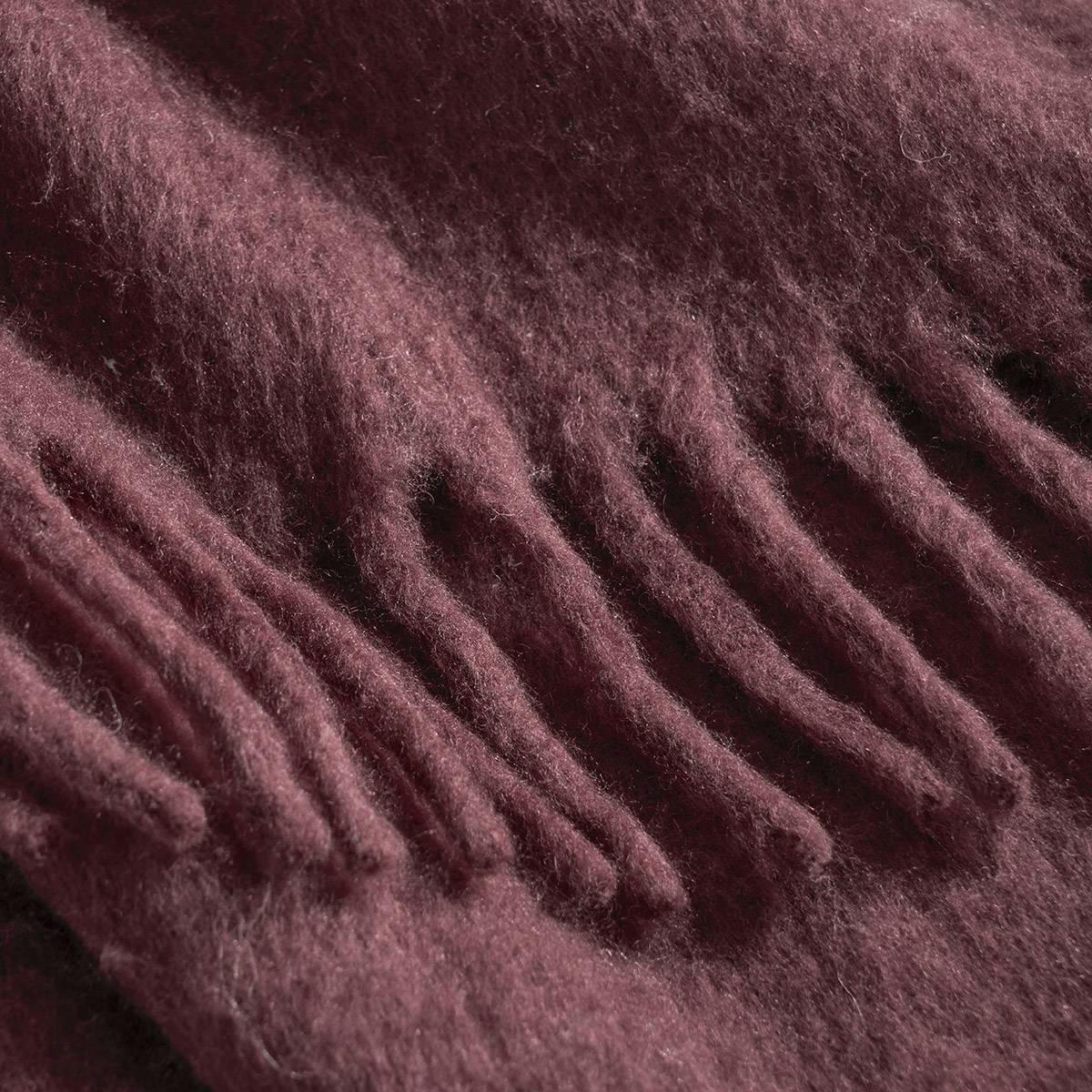 TOURBILLON - Plaid en acrylique laine nylon rose 130 x 170 cm