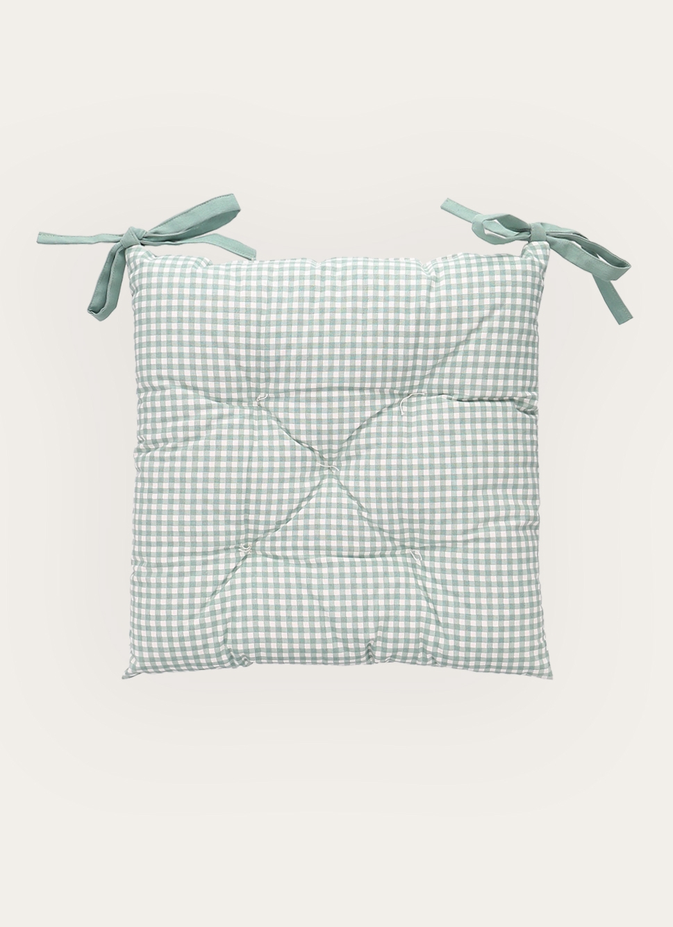 DESSUS DE CHAISE TOILE IMPRIMÉE FAÇON VICHY AMANDE