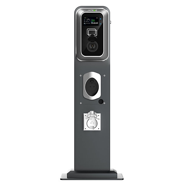 JATRHG K2 kit de borne de recharge, 7,2kW / 32A, monophasé, avec prise de type 2 équipée de shutter pour EV, support inclus