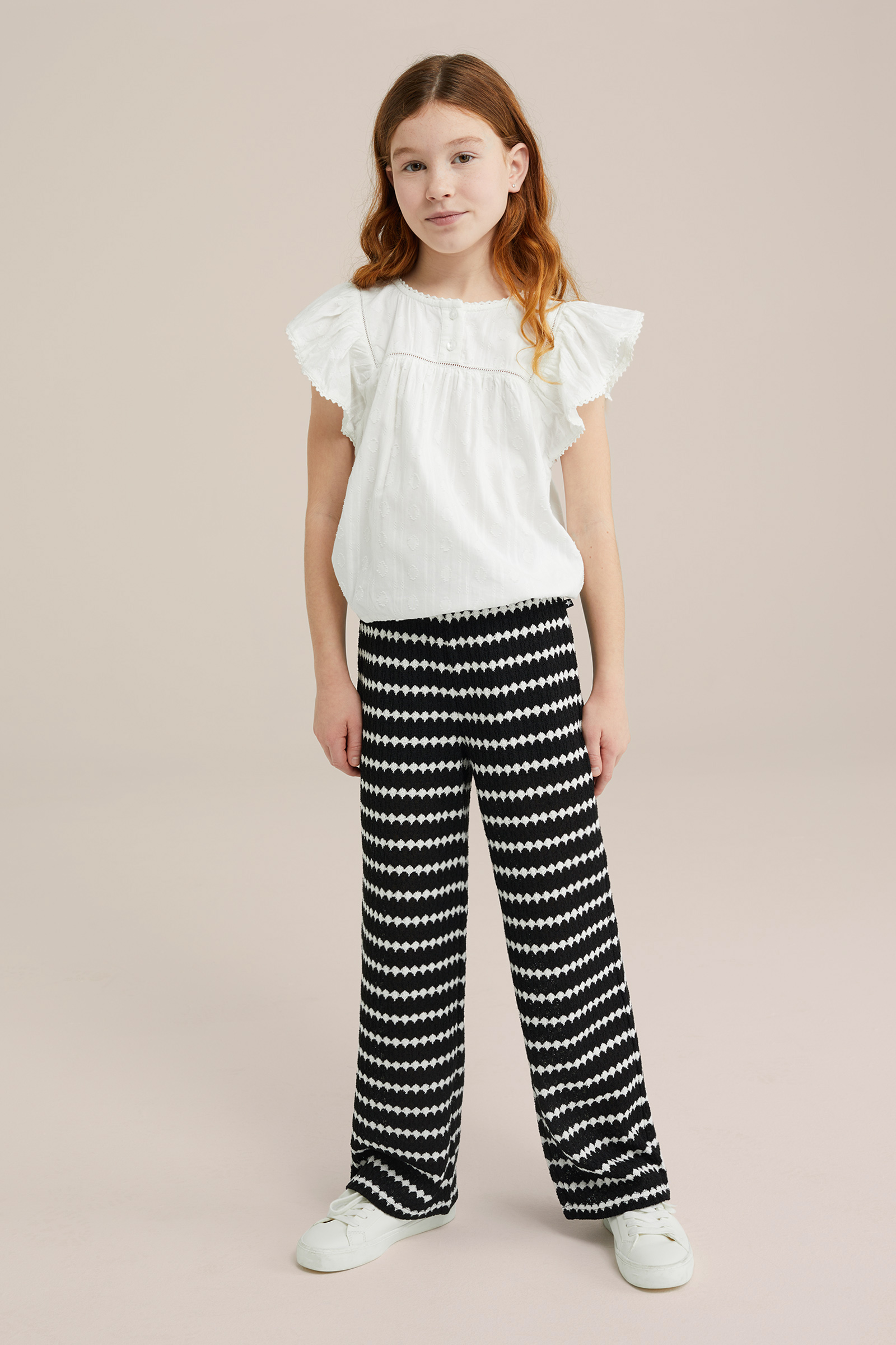 Meisjes blouse met ruches