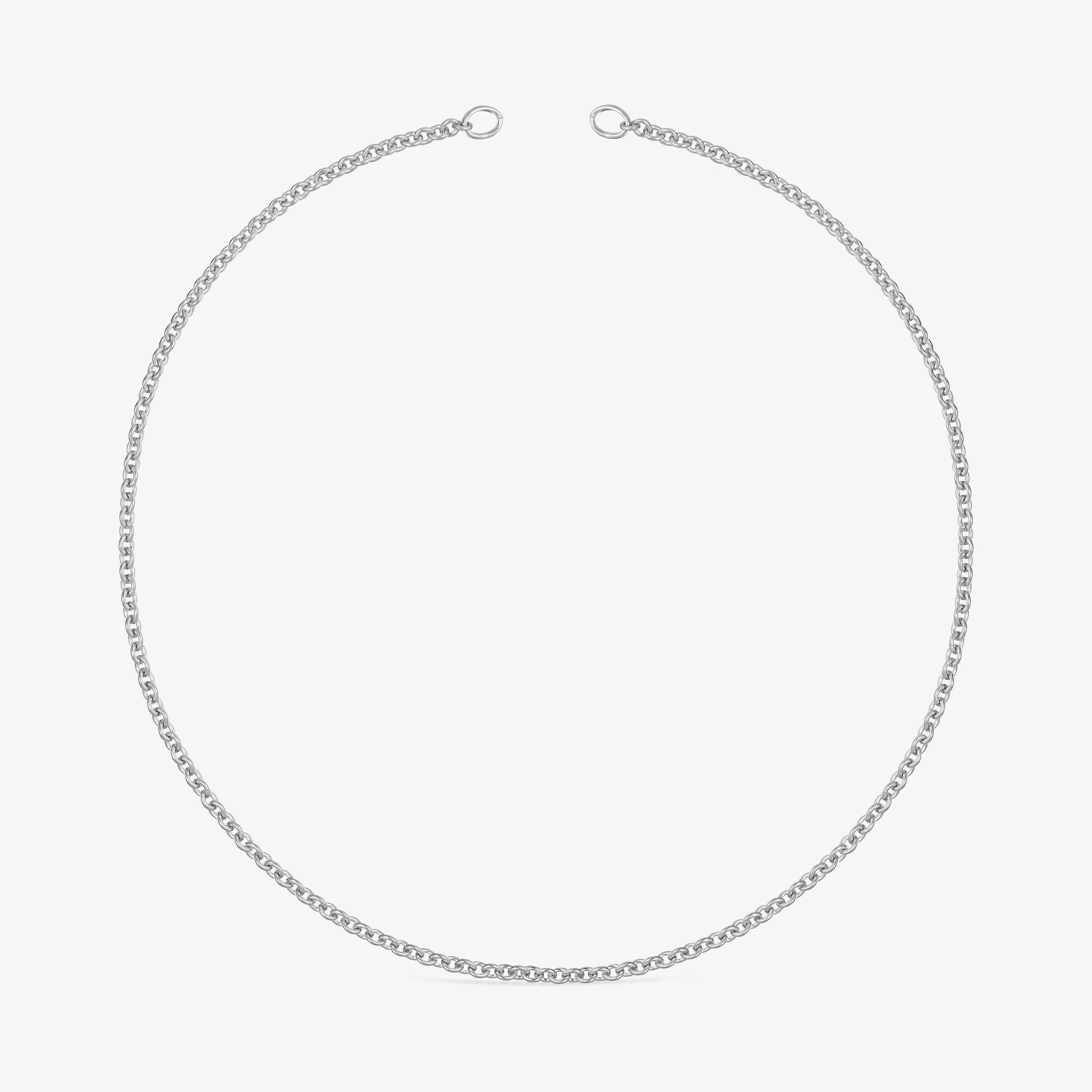 Gargantilla de plata de anilla pequeña, 42 cm. Hold