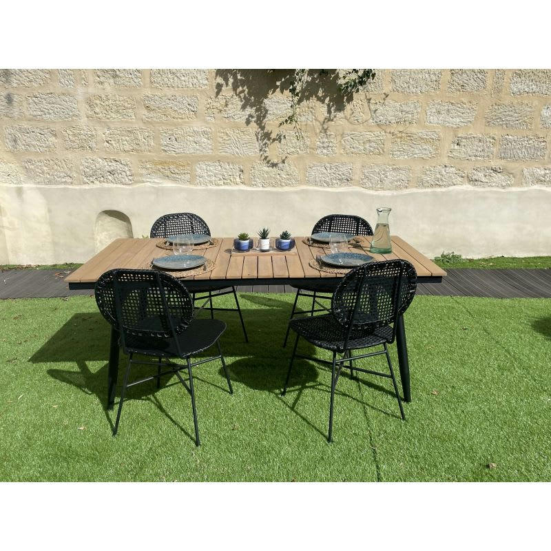 ALBA - Table de jardin & gelanr en bois d'acacia