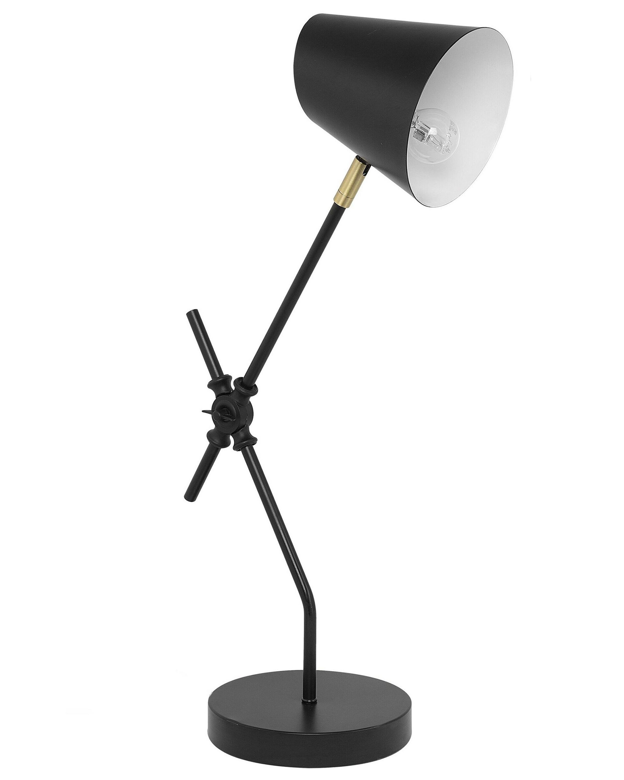Lampa biurkowa metal regulowana czarna