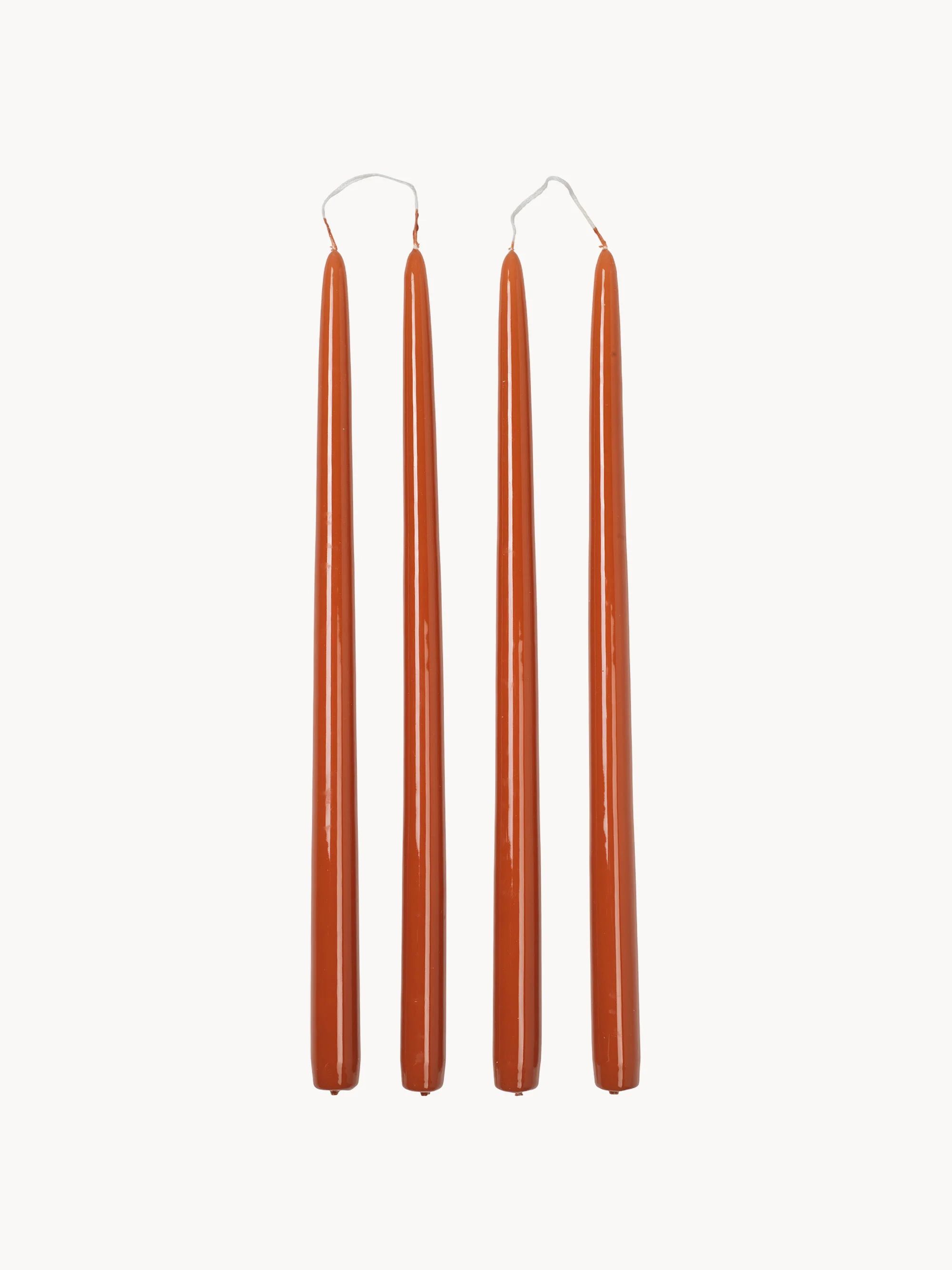 Handgefertigte Stabkerzen Smooth, 4er-Set