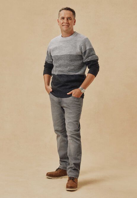 Mens Light Grey Ollie Straight Leg Jeans