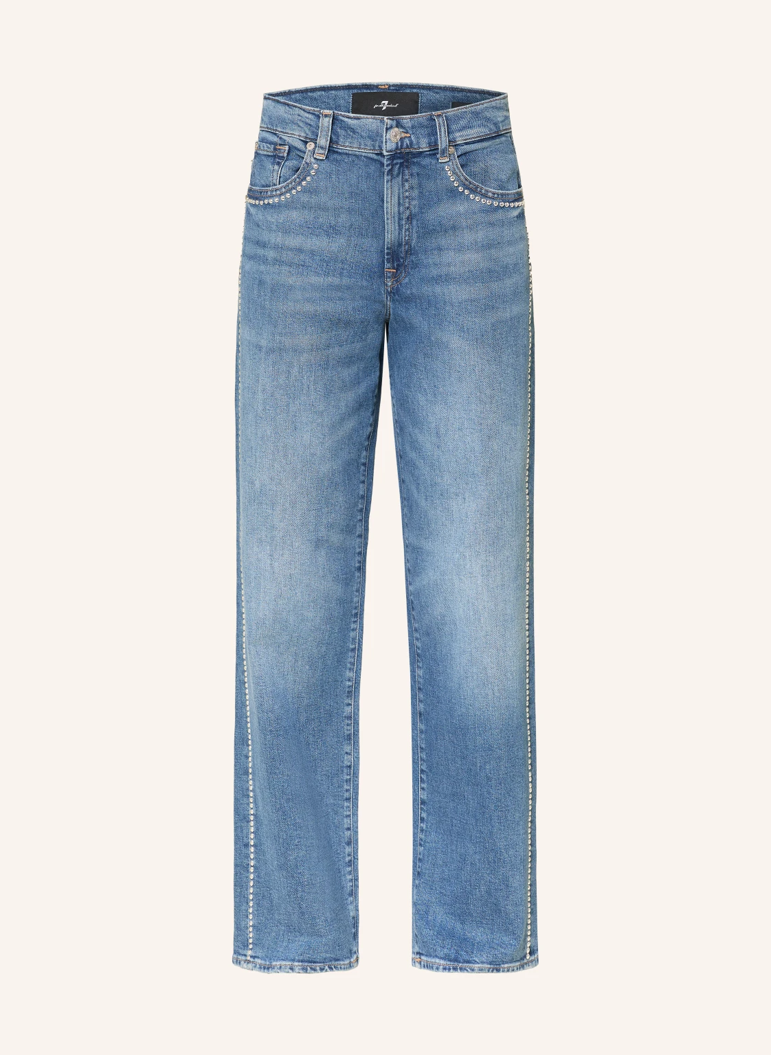 7 for all mankind Straight Jeans STOVEPIPE mit Schmucksteinen
