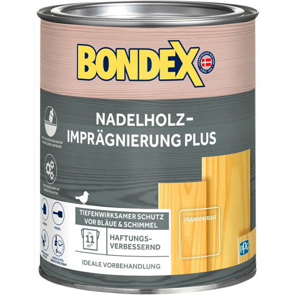 Imprägnierlasur, Nadelholz-Imprägnierung Plus farblos 0,75 l